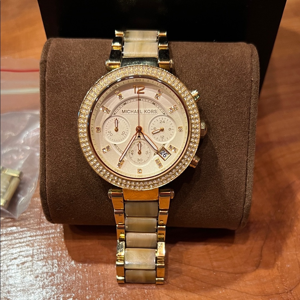 Michael Kors MK5632 Parker Gold and Beige Women's Watch